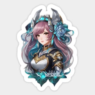 Cetus Serenade: Enchanting Anime Character Art Sticker